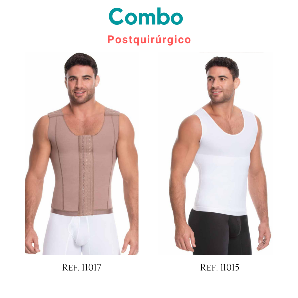 Camiseta faja para hombre reductora. Fajas colombianas compra en combo